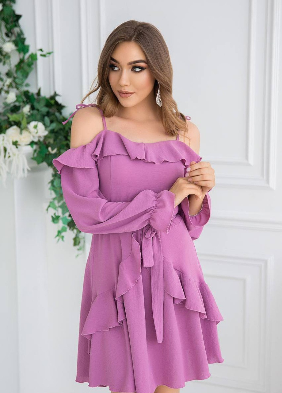 Фиолетовое женское платье цвет лаванда 433930 New Trend