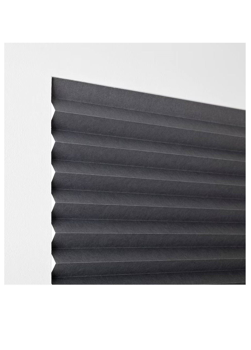 Затемняющие шторы плиссе, темно-серые,100х190см IKEA schottis (263353128)