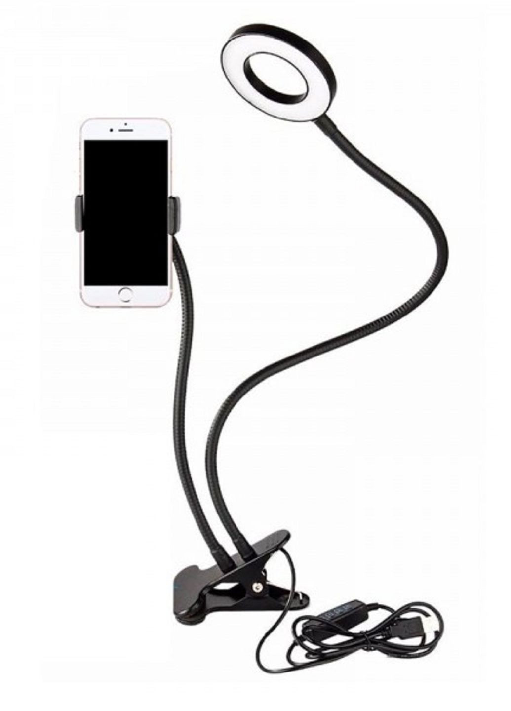 Набір блогера з кільцевою LED лампою 9 см та тримачем для телефону на прищіпці UFT tll03 (260264537)