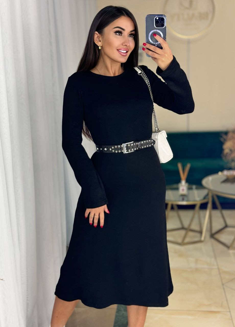 Чорна жіноча сукня з ангори р.50/52 447938 New Trend
