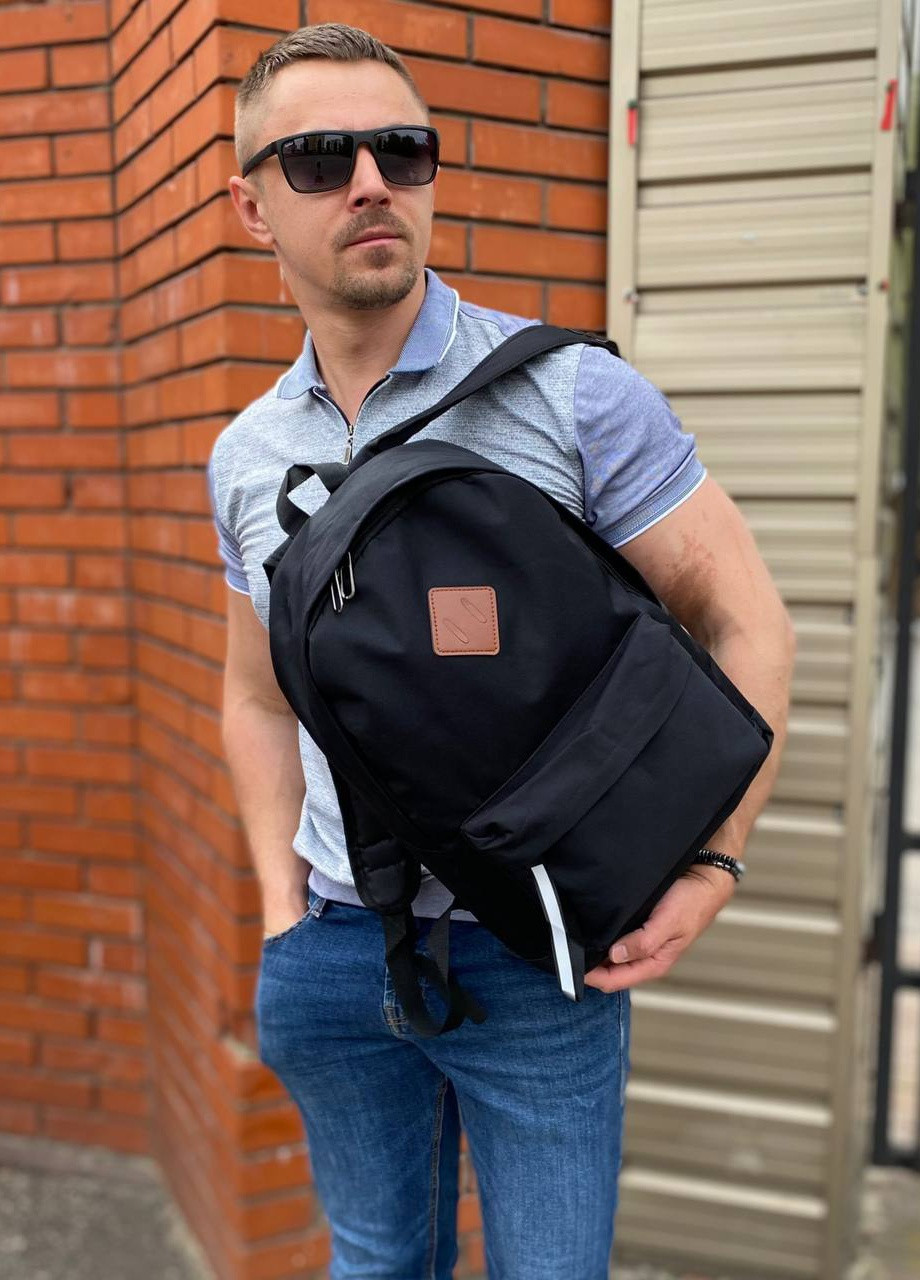 Мужской женский черный городской рюкзак портфель Romb Vlax No Brand (258965543)