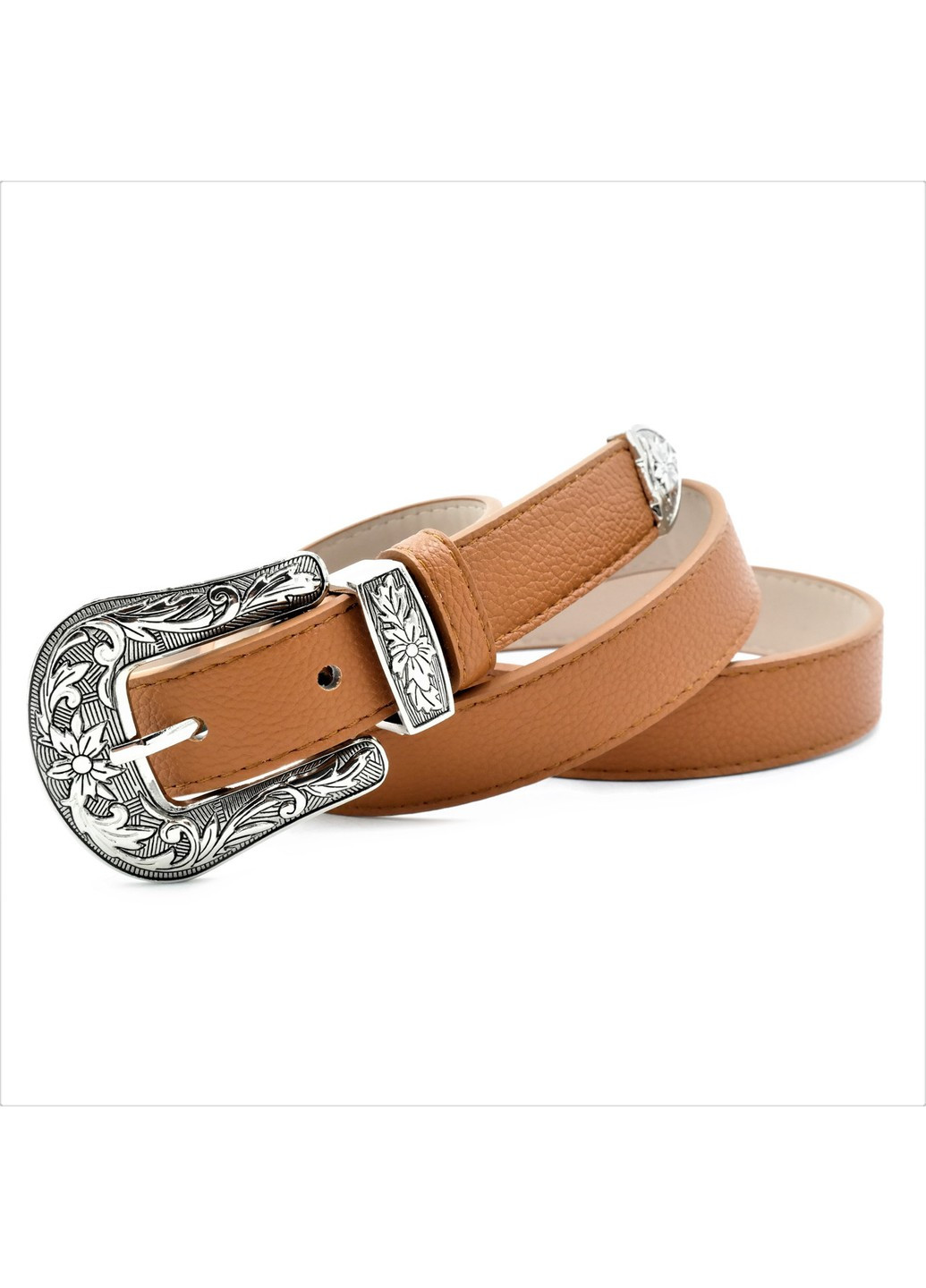 Жіночий ремінь Weatro 2,3 х 110 см Коричневий (рудий) zhkz-25cm-001 Le-Mon (267406403)