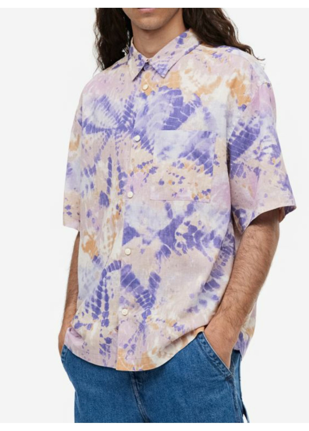Фиолетовая повседневный рубашка H&M