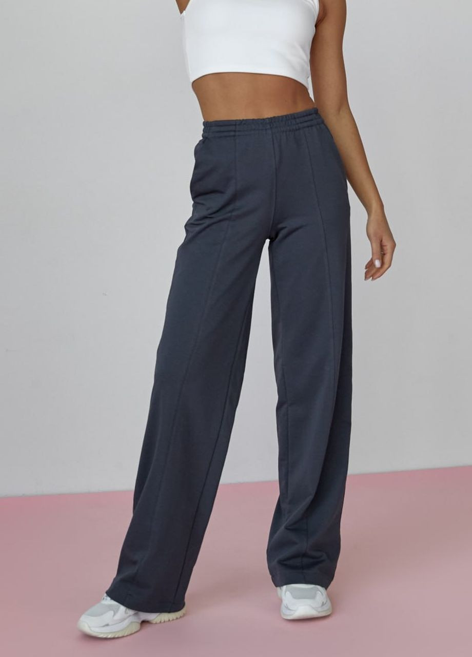Женские брюки палаццо цвет графит р.L 437994 New Trend (260072640)