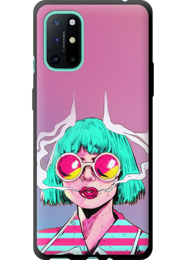 TPU черный чехол 'Поп арт девушка' для Endorphone OnePlus 8T (276194768)