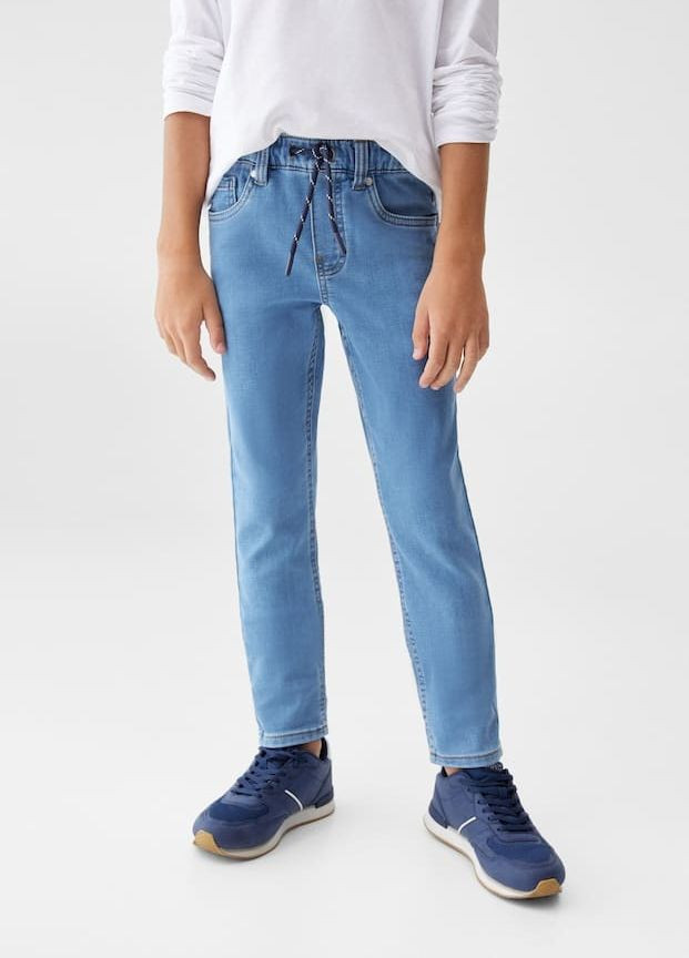 Голубые демисезонные джинсы для мальчика 9356 140 см голубой 70259 Mango