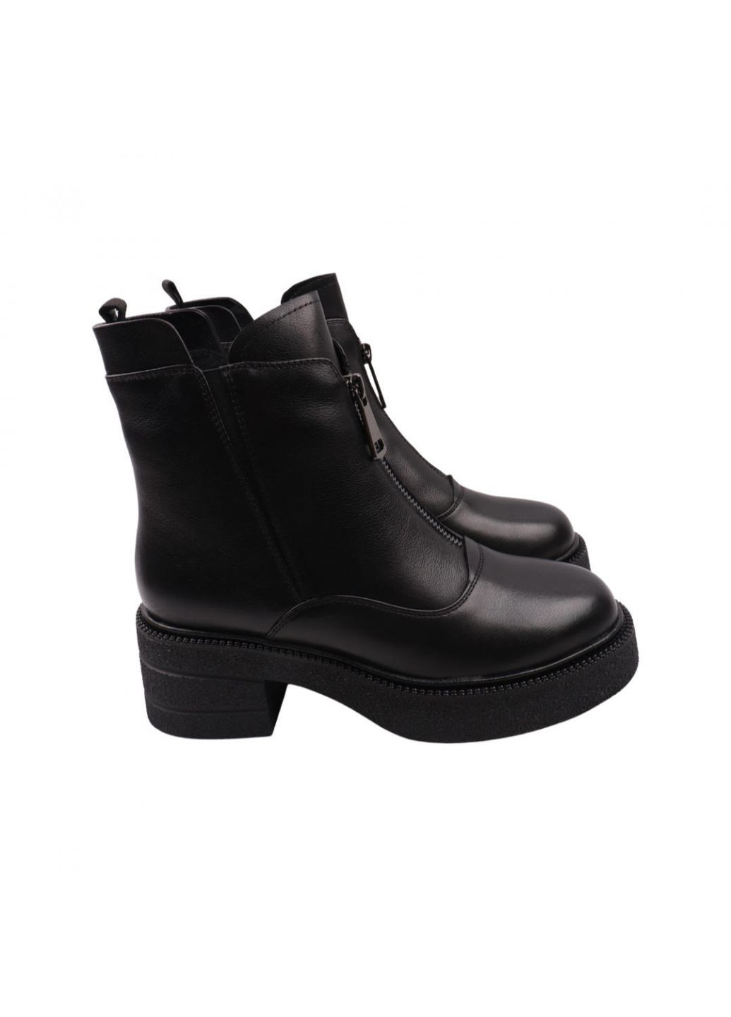 ботинки женские чорные натуральная кожа Molka