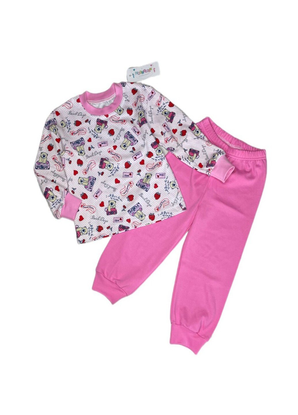 Розовая всесезон пижама на девочку интерлок Модняшки