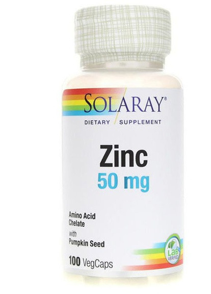 Zinc 50 mg 100 Veg Caps Solaray (256720785)
