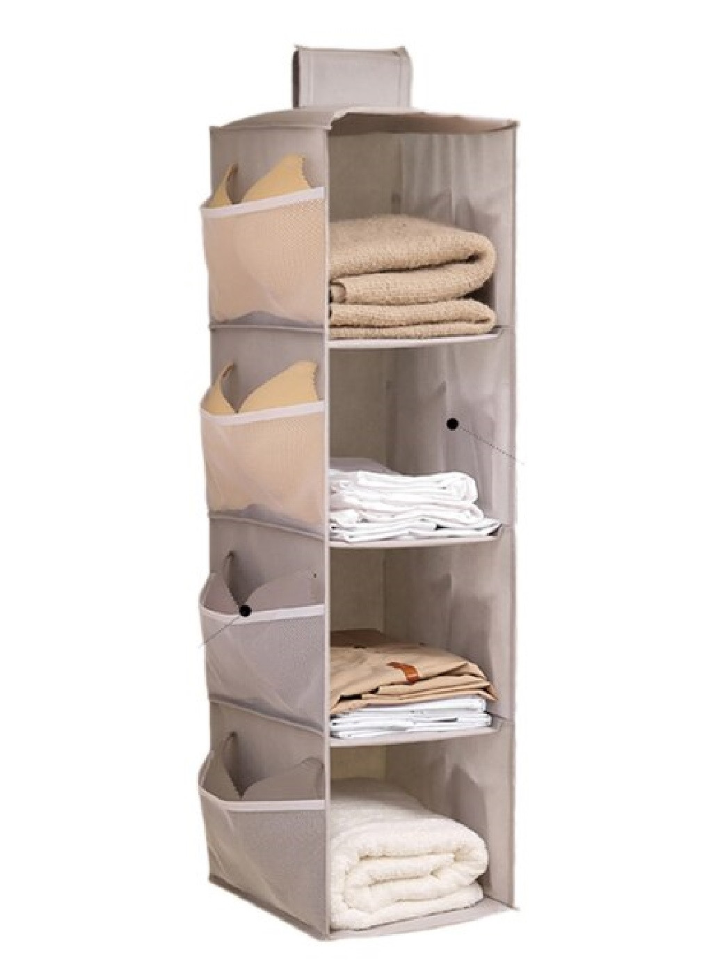 Подвесной органайзер модуль шкаф для хранения одежды обуви вещей сумок на 4 ячейки 80х30х22 см (474428-Prob) Серый Unbranded (258417106)