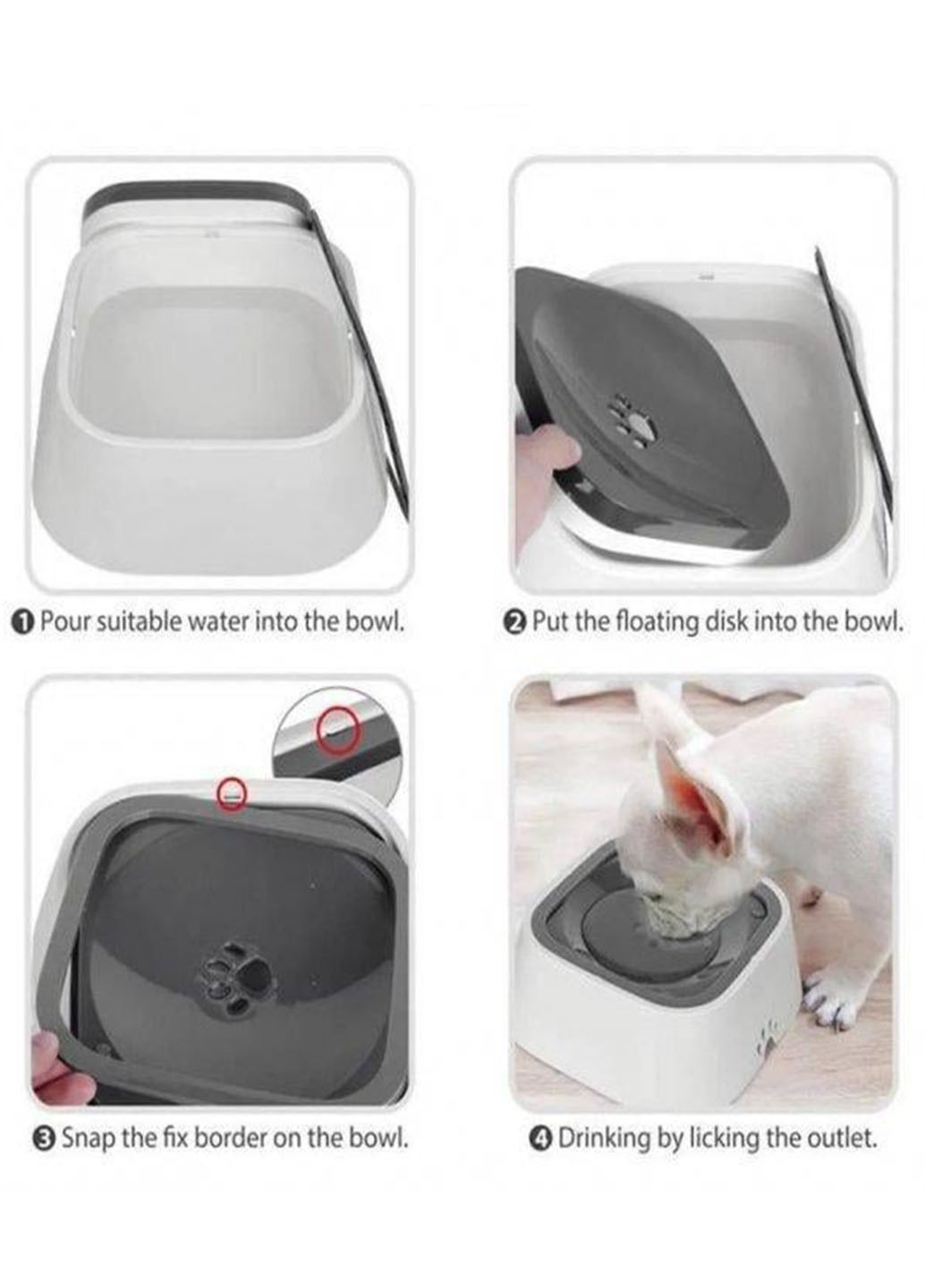 Поїлка непроливайка для собак та кішок Magic Bowl з плаваючим диском 1,5 л Good Idea (271837330)