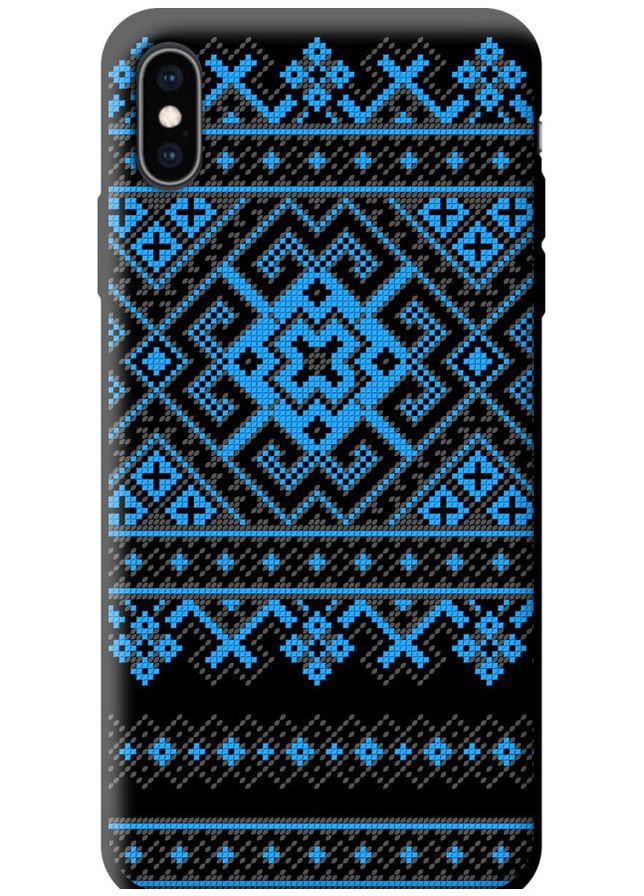 TPU чорний чохол 'Вишиванка 44' для Endorphone Apple iPhone XS Max (269352463)