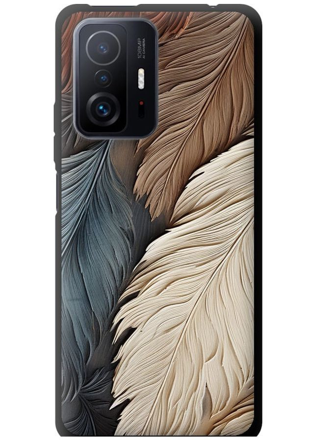 TPU чорний чохол 'Листя в стилі бохо' для Endorphone Xiaomi 11T Pro (265393000)