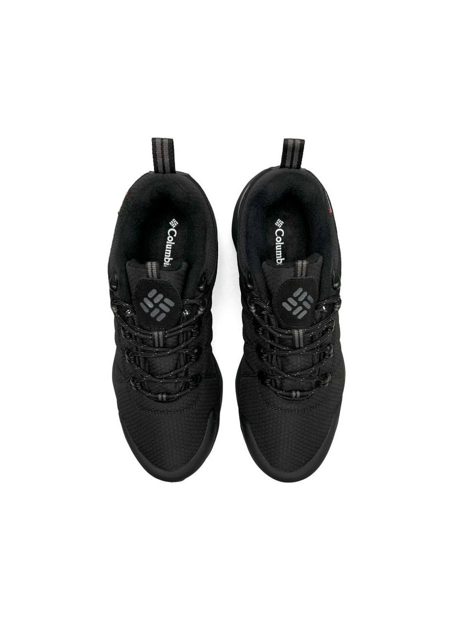 Черные демисезонные кроссовки мужские, вьетнам Columbia Facet Low Trinsulate All Black Gray Termo