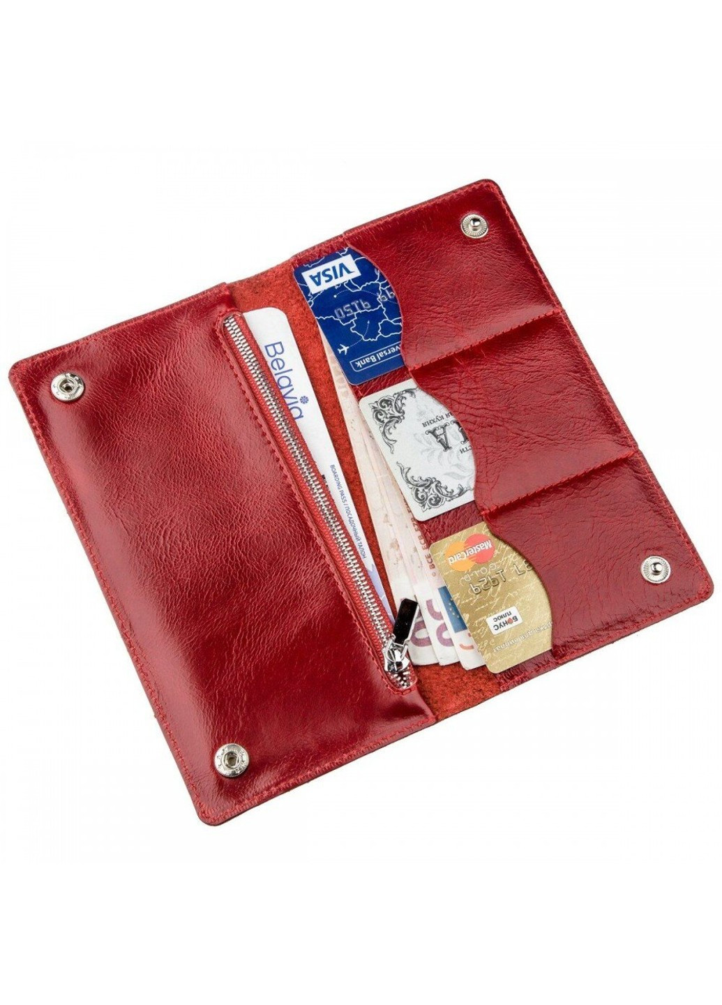 Жіночий гаманець зі шкіри 16196 Червоний Shvigel (262453902)