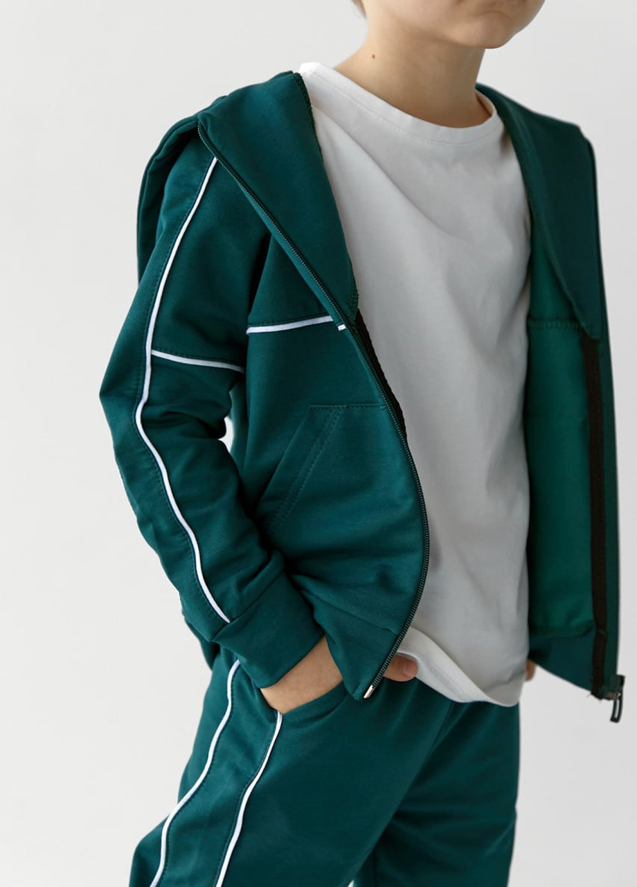 Спортивний костюм на хлопчика колір зелений/білий р.110 408074 New Trend (259034395)