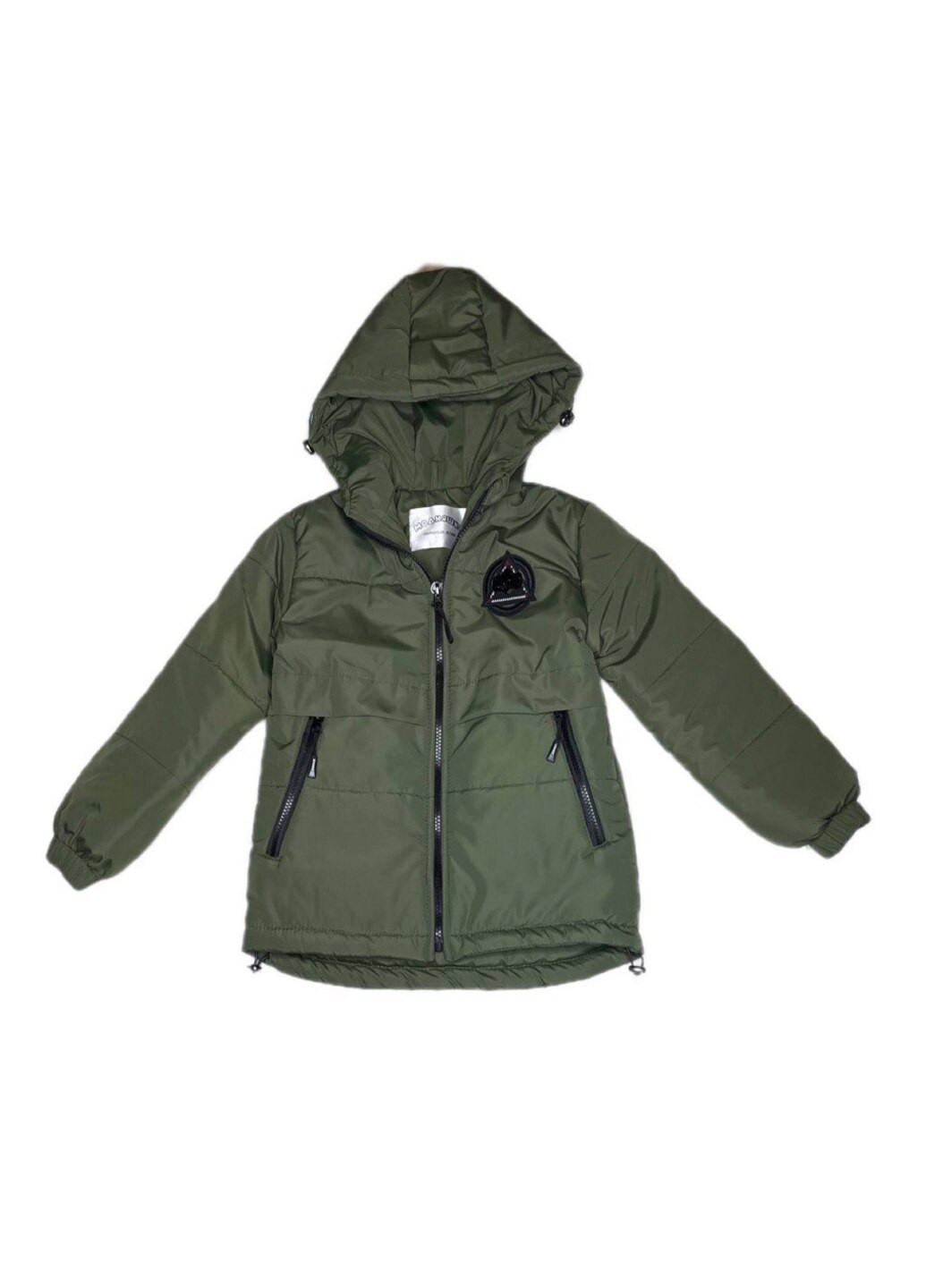 Оливковая (хаки) демисезонная куртка демисезонная для мальчика цвета хаки Модняшки