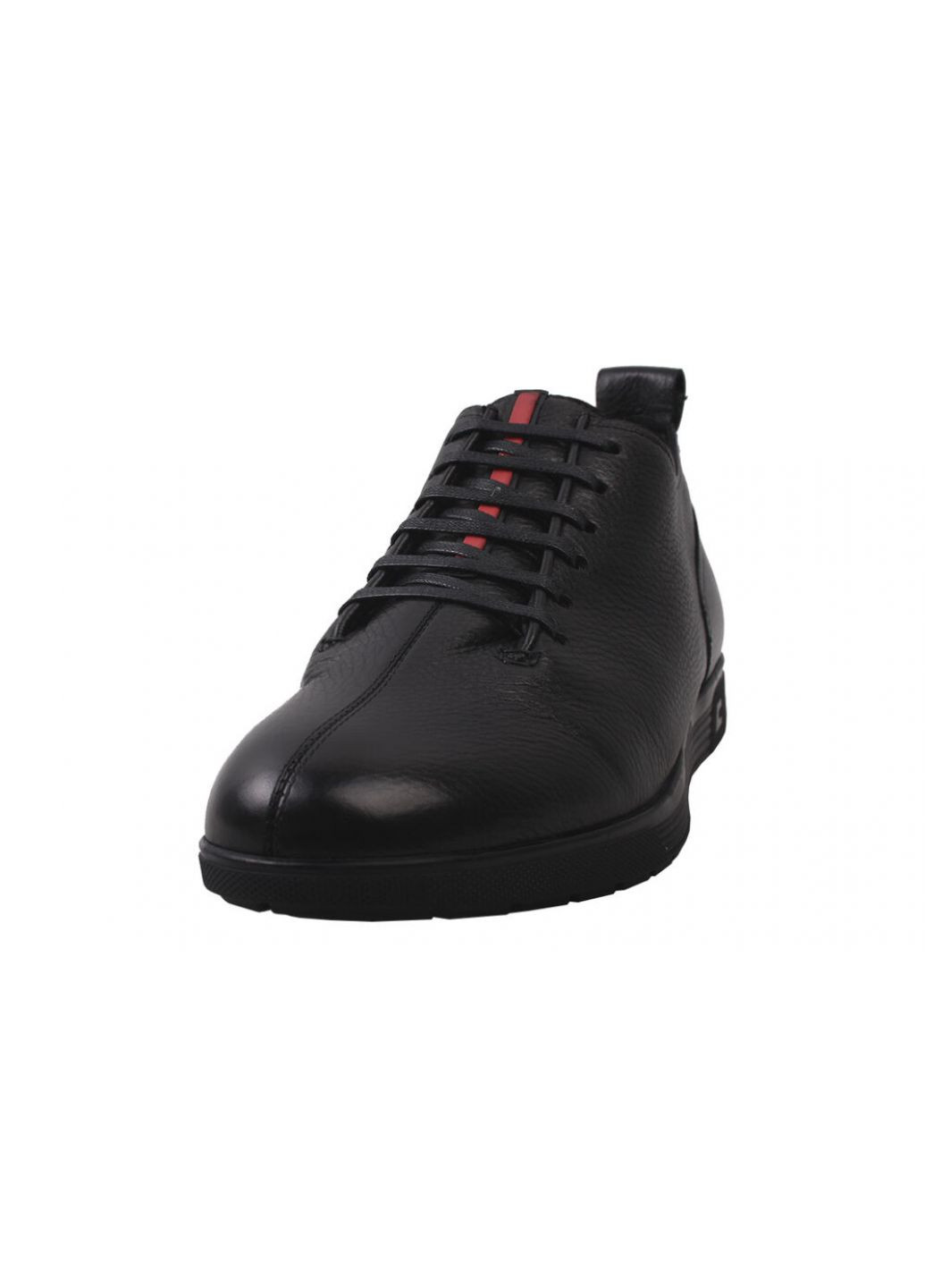 Черные ботинки мужские из натуральной кожи, на низком ходу, на шнуровке, черные, Brooman