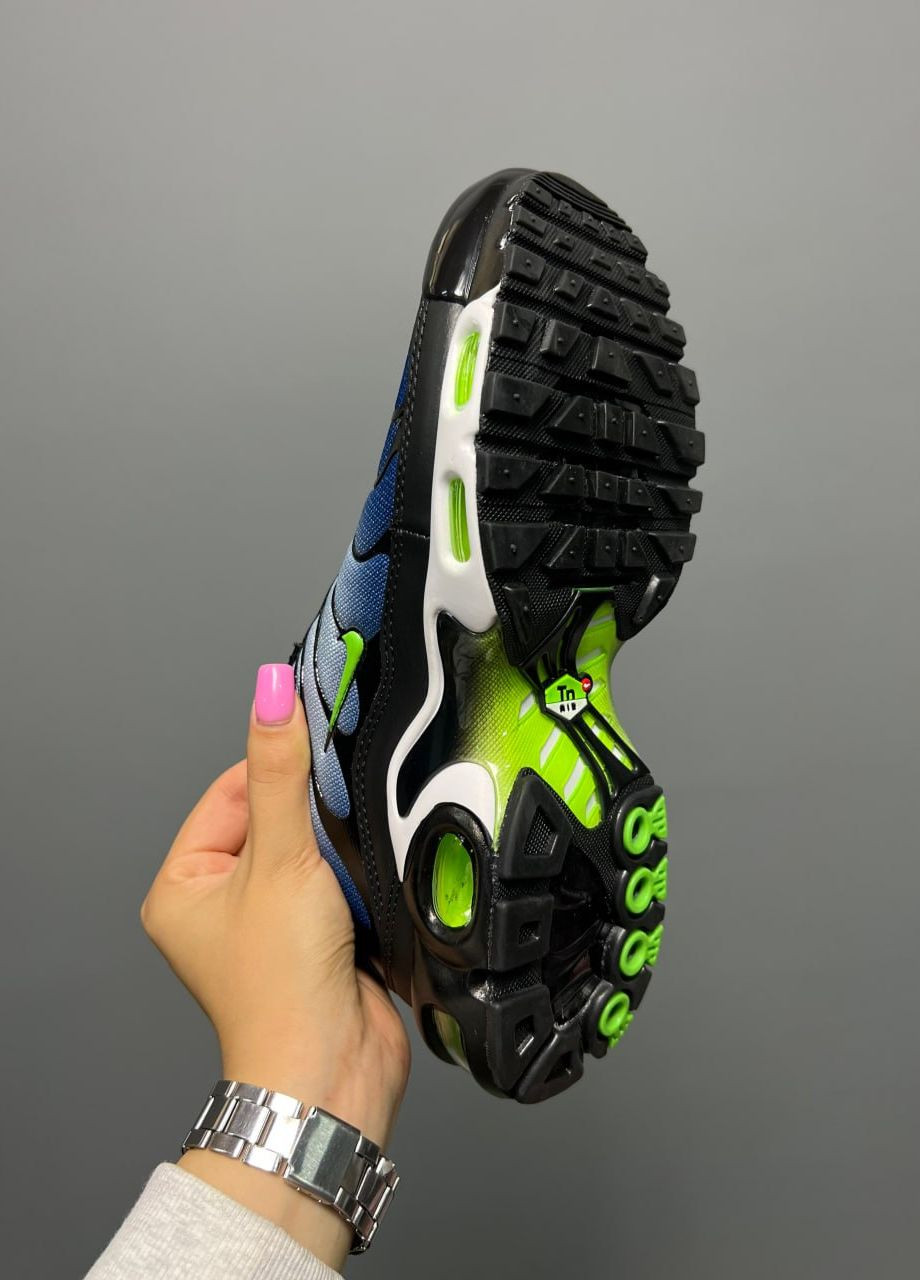 Комбіновані Осінні кросівки чоловічі tn вьетнам Nike Icons Black Scream Green,