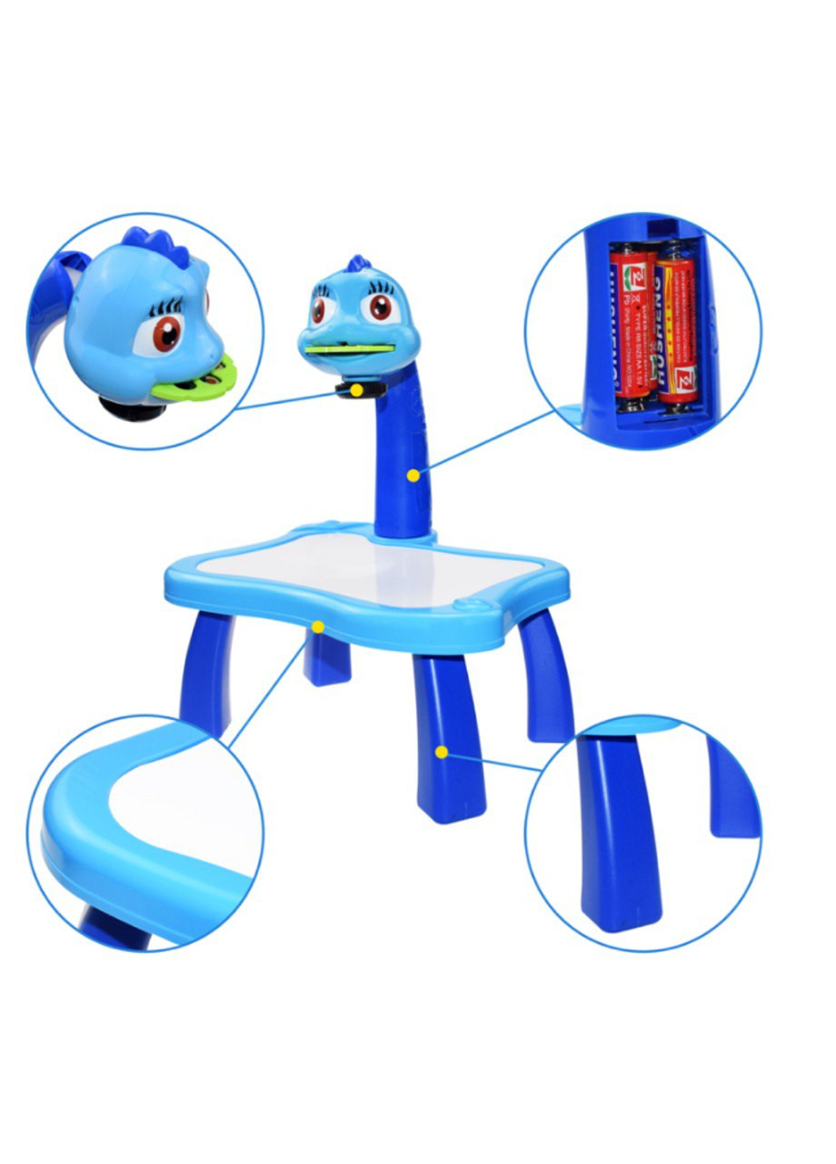 Стол для рисования со светодиодной подсветкой и проектором синий No Brand (260495660)