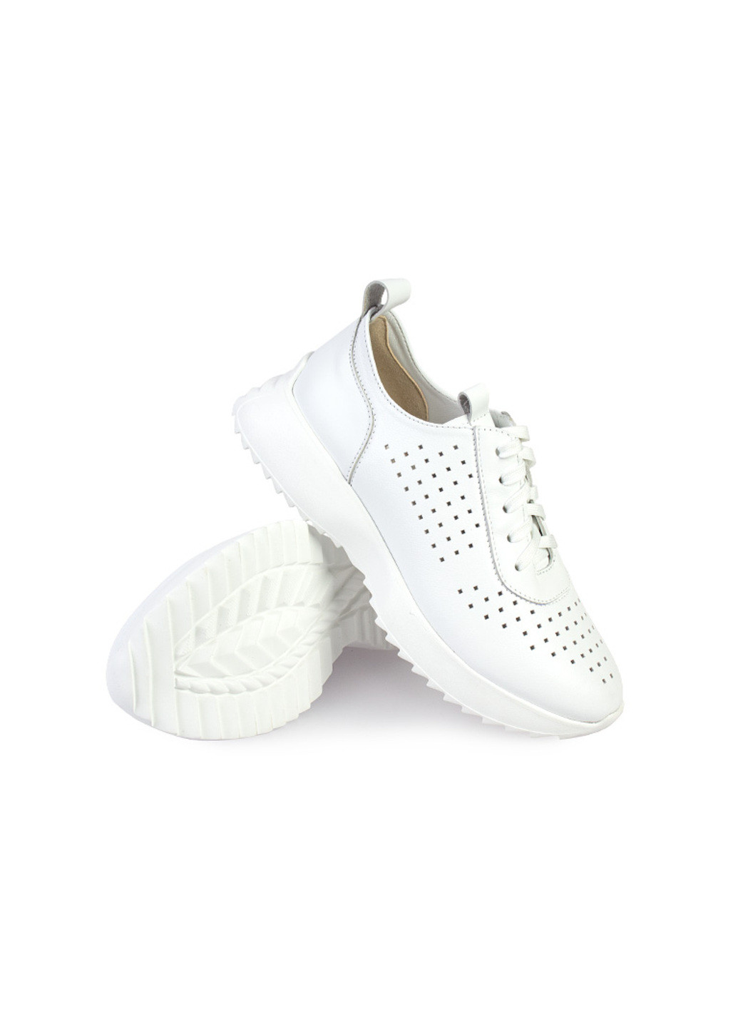 Белые демисезонные кроссовки женские бренда 8301517_(1) ModaMilano