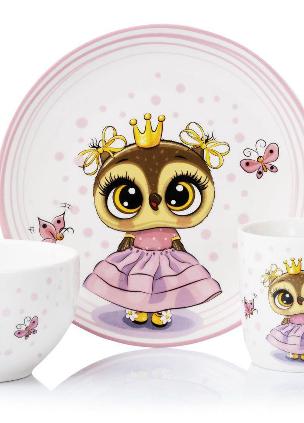 Набір дитячого посуду Princess owl 3 предмети порцеляна арт. AR3453OS Ardesto (265214963)