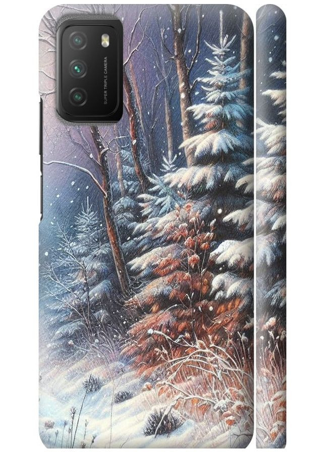 3D пластиковый матовый чехол 'Зимний пейзаж' для Endorphone Xiaomi Poco M3 (275459098)