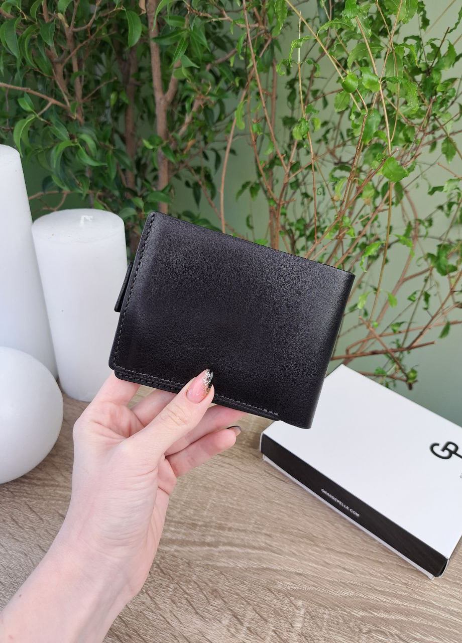 Чоловічий шкіряний гаманець на магніті Grande Pelle (259425364)