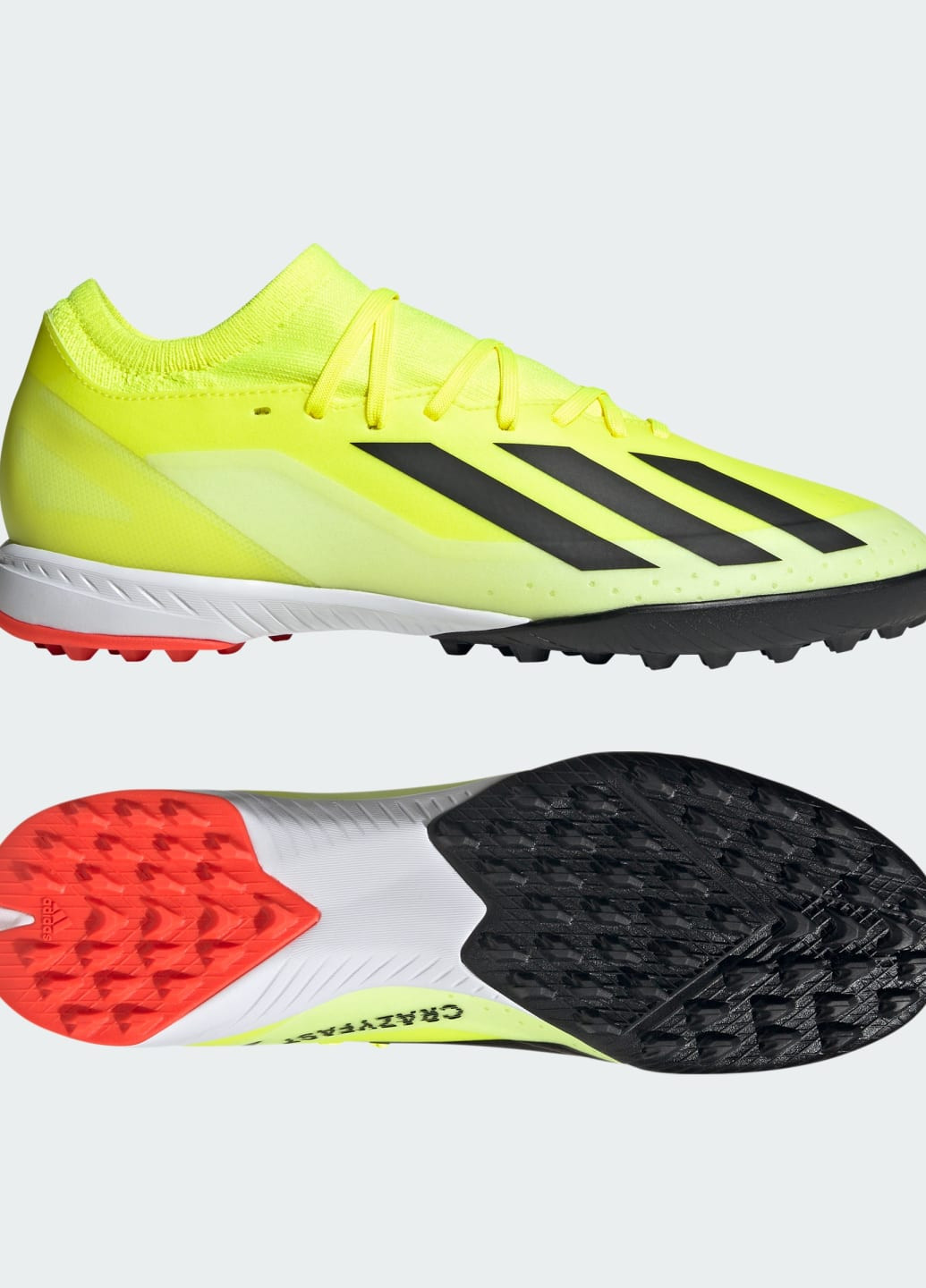 Жовті всесезонні футбольні бутси x crazyfast league turf adidas