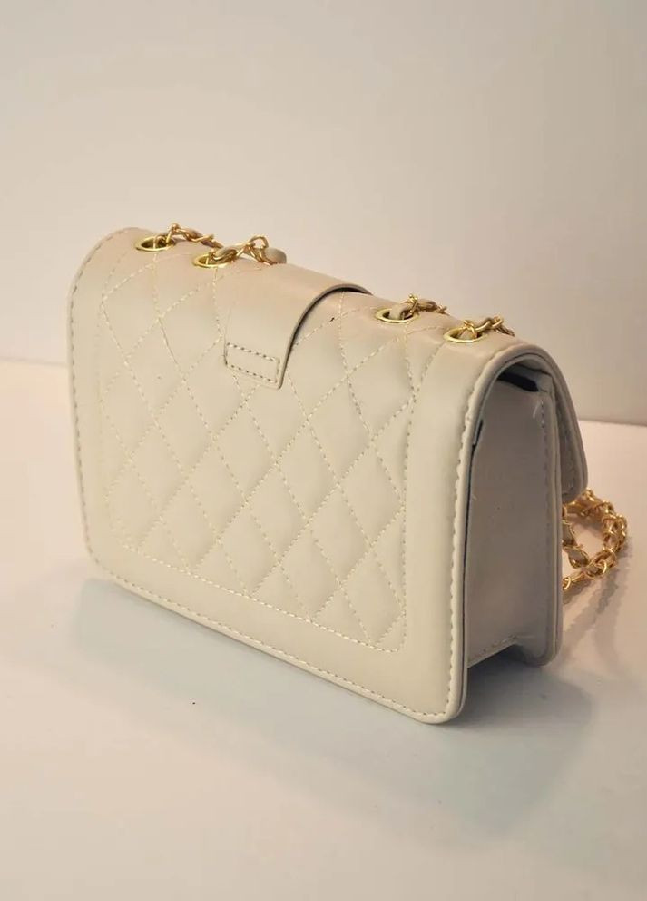 Женская классическая сумка кросс-боди на цепочке белая молочная No Brand (273030615)