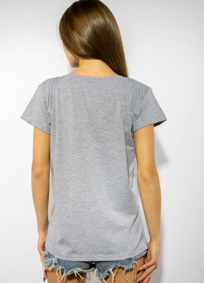 Футболка жіноча з написом (Сірий меланж) Time of Style - (261922528)