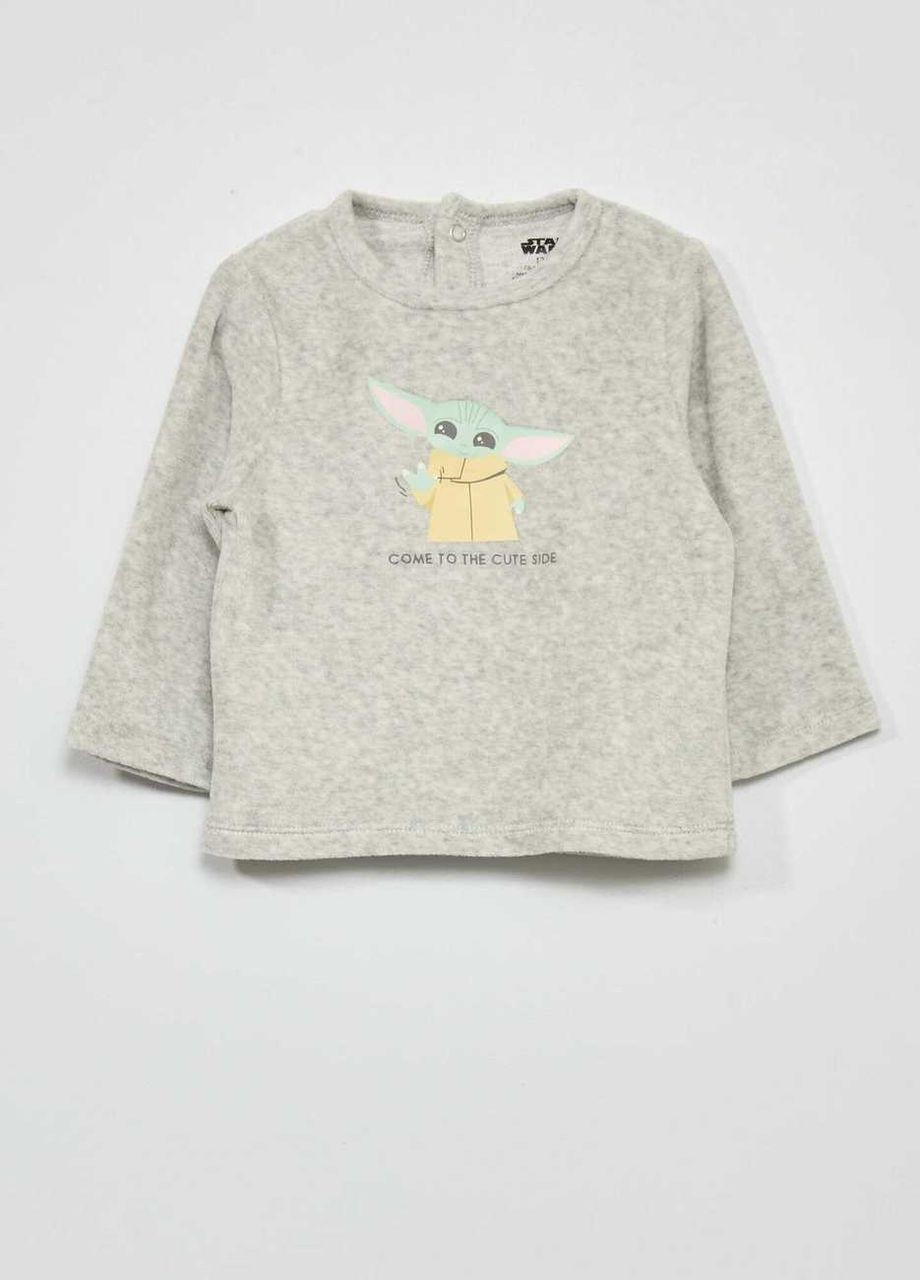 Kiabi світшот демісезон,сірий з принтом, сірий