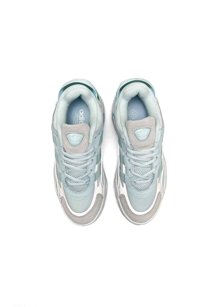Бирюзовые демисезонные кроссовки женские, вьетнам adidas Originals Niteball ll Turquoise White