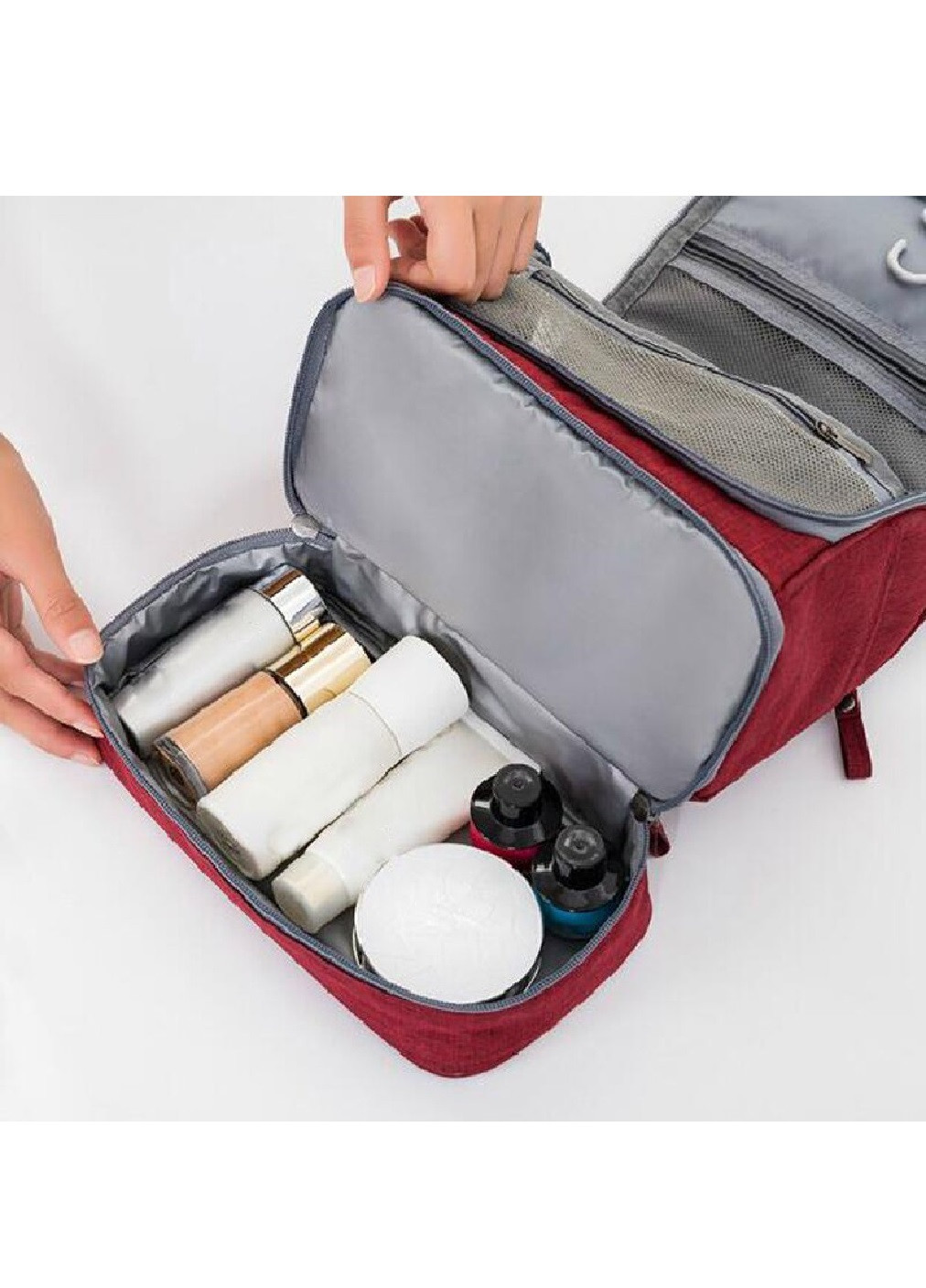 Складаний дорожній органайзер для косметики та засобів особистої гігієни компактна сумка косметичка (475067-Prob) Бузковий Unbranded (261324344)