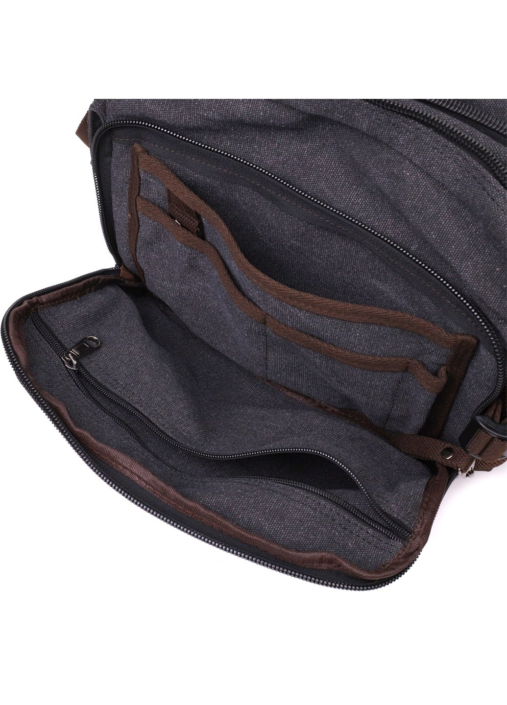 Чоловіча сумка месенджер із щільного текстилю 22204 Чорний Vintage (267925335)