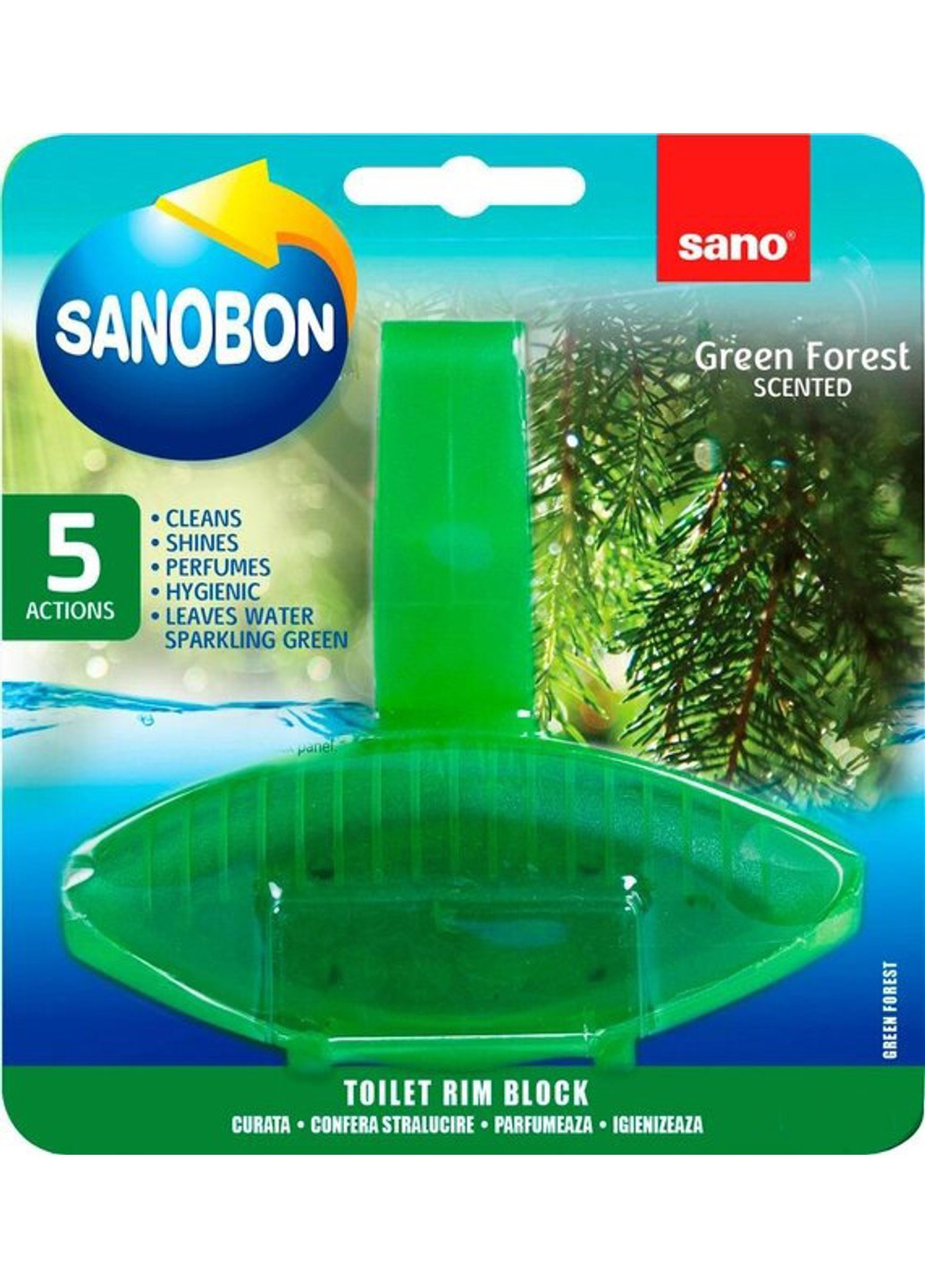 Туалетний блок зелений ліс 55 г Sano (272790449)