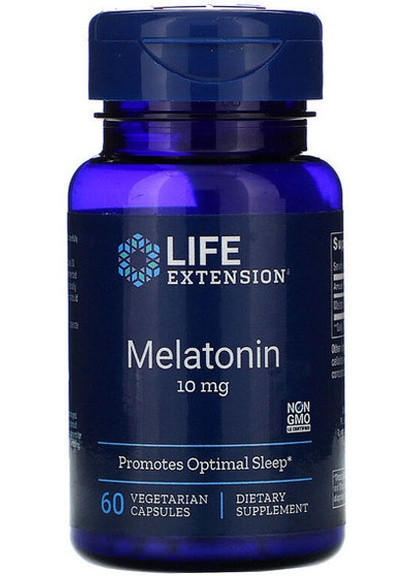 Melatonin 10 mg 60 Veg Caps LEX-33106 Life Extension (256723850)