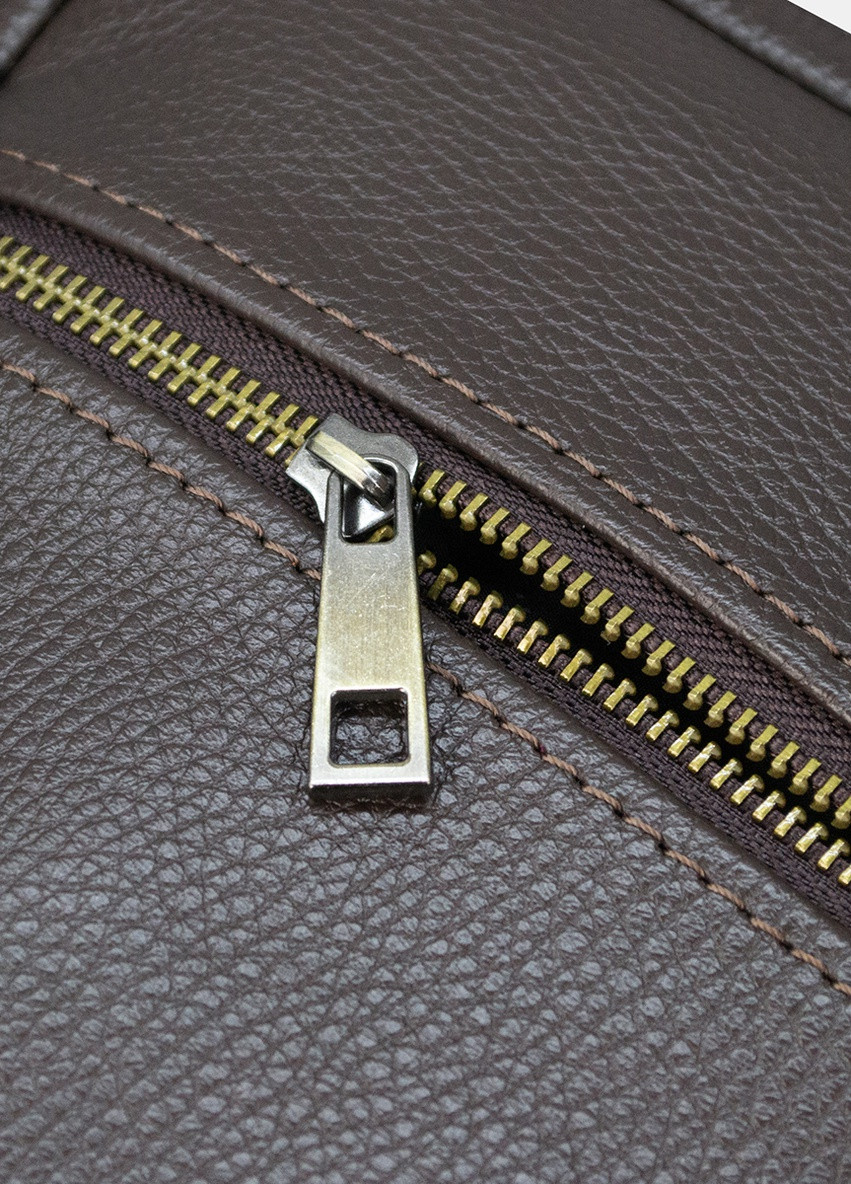 Сумка мужская мессенджер коричневый ( через плечо ) из натуральной кожи Famk (259018688)