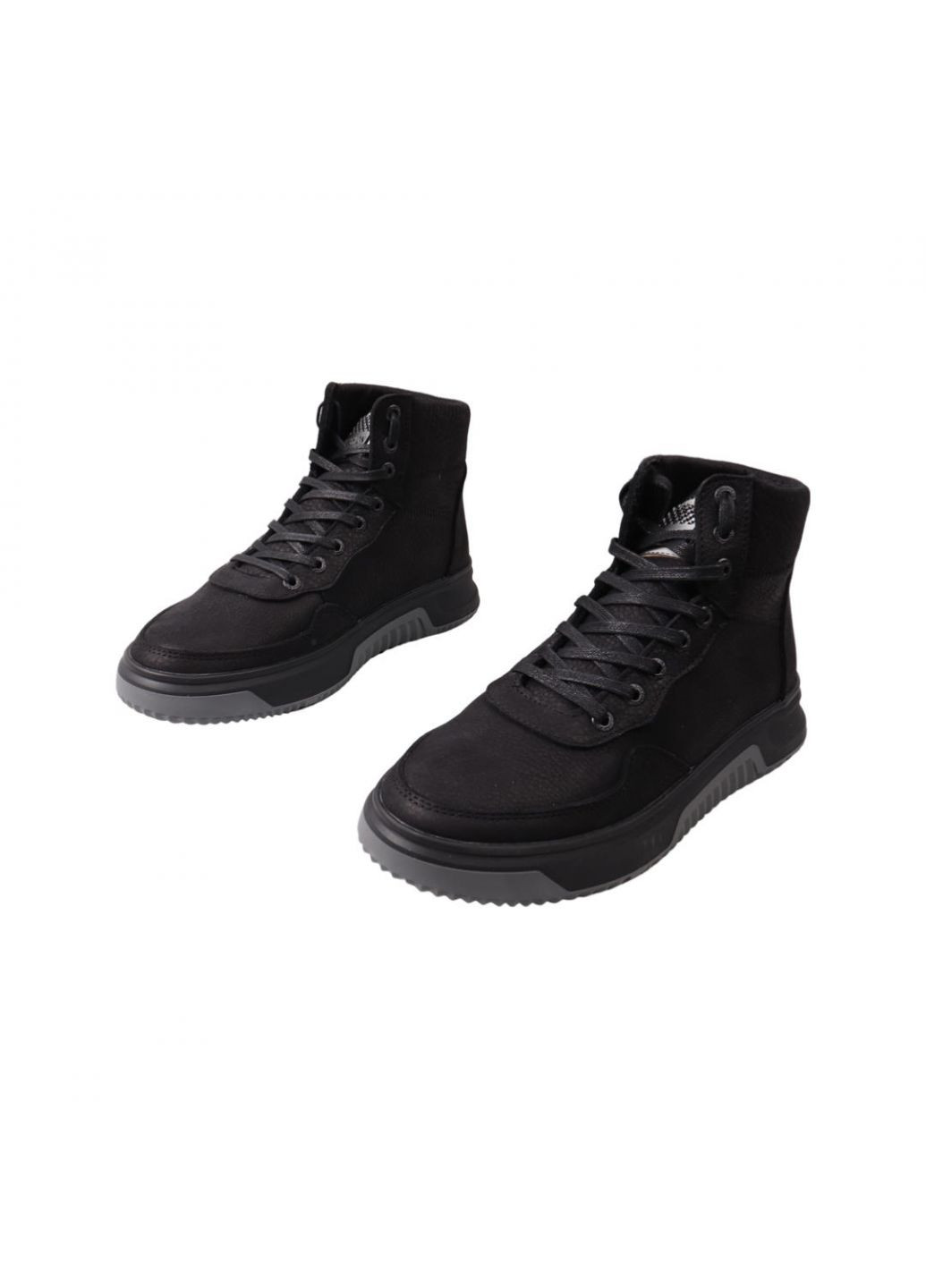 Черные ботинки мужские черные нубук Visazh