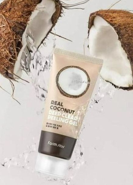 Пілінг - гель із кокосом Real Coconut Deep Clear Peeling gel Farm Stay (261763629)