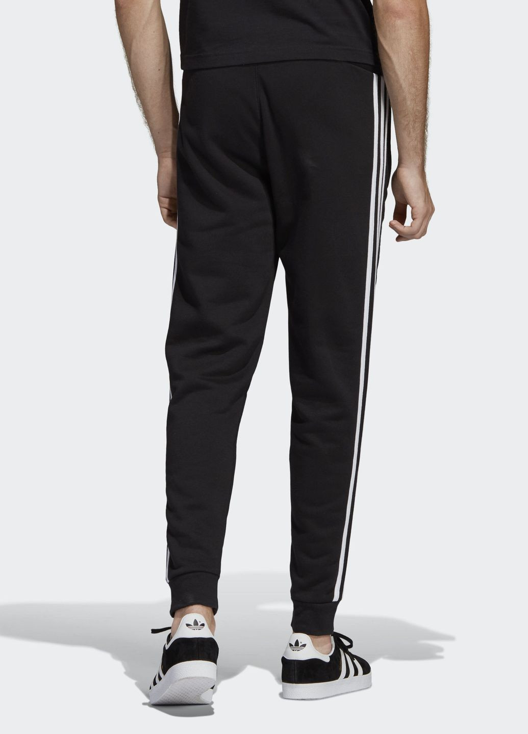 Черно-белые спортивные демисезонные зауженные брюки adidas