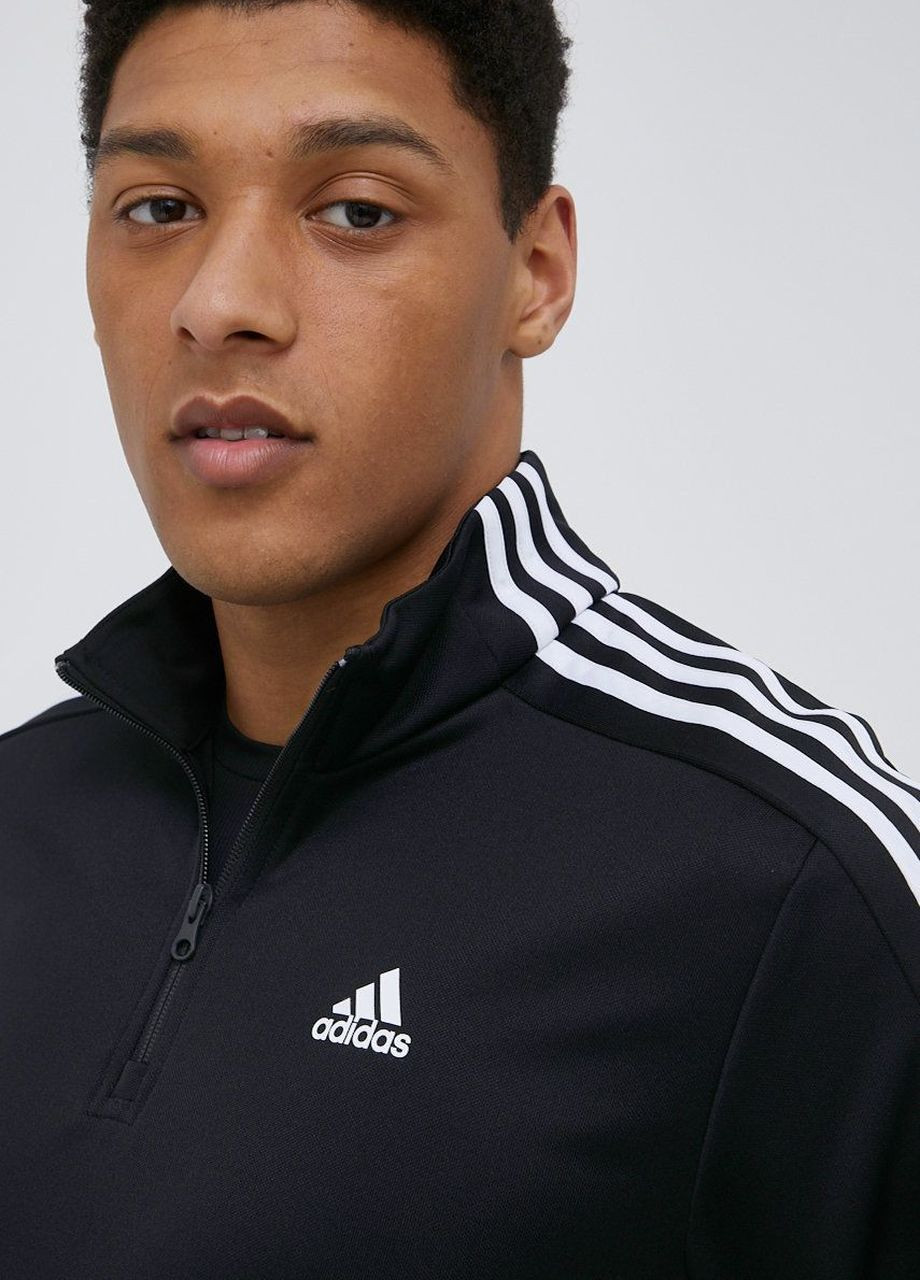 Олимпийские игры AEROREADY Black adidas tricot quarter-zip (269107914)