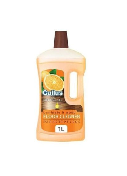 Средство для мытья ламинированных и деревянных полов с апельсиновым маслом 1л Gallus (276470360)