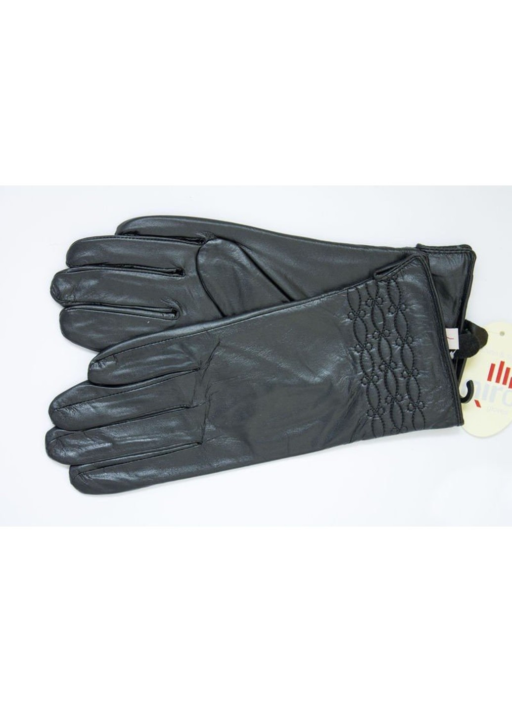 Черные удобные женские перчатки из натуральной кожи BR-S (261486803)