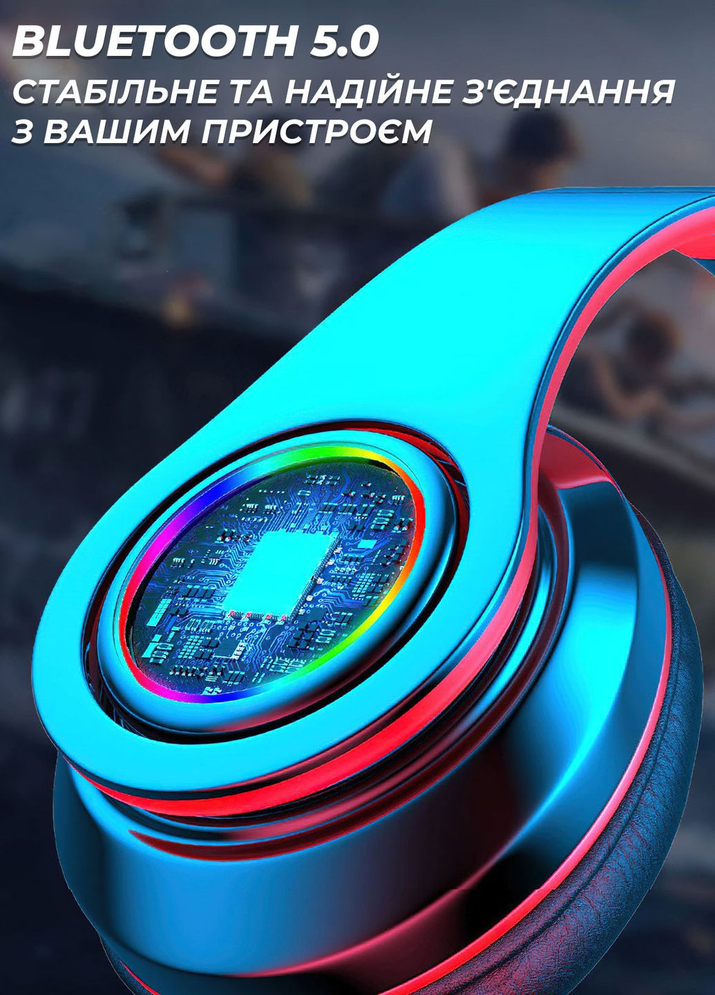 Безпровідні навушники B39 / Бездротові навушники з мікрофоном Bluetooth для Айфона та Андроїд 8989 OnePro Чорний 67360 DobraMAMA (260632293)