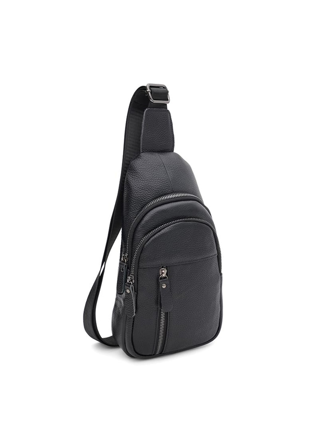 Мужской кожаный рюкзак через плечо K1612-6bl-black Keizer (271665089)
