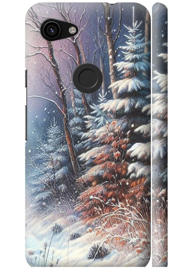 3D пластиковый матовый чехол 'Зимний пейзаж' для Endorphone Google Pixel 3a XL (275462597)