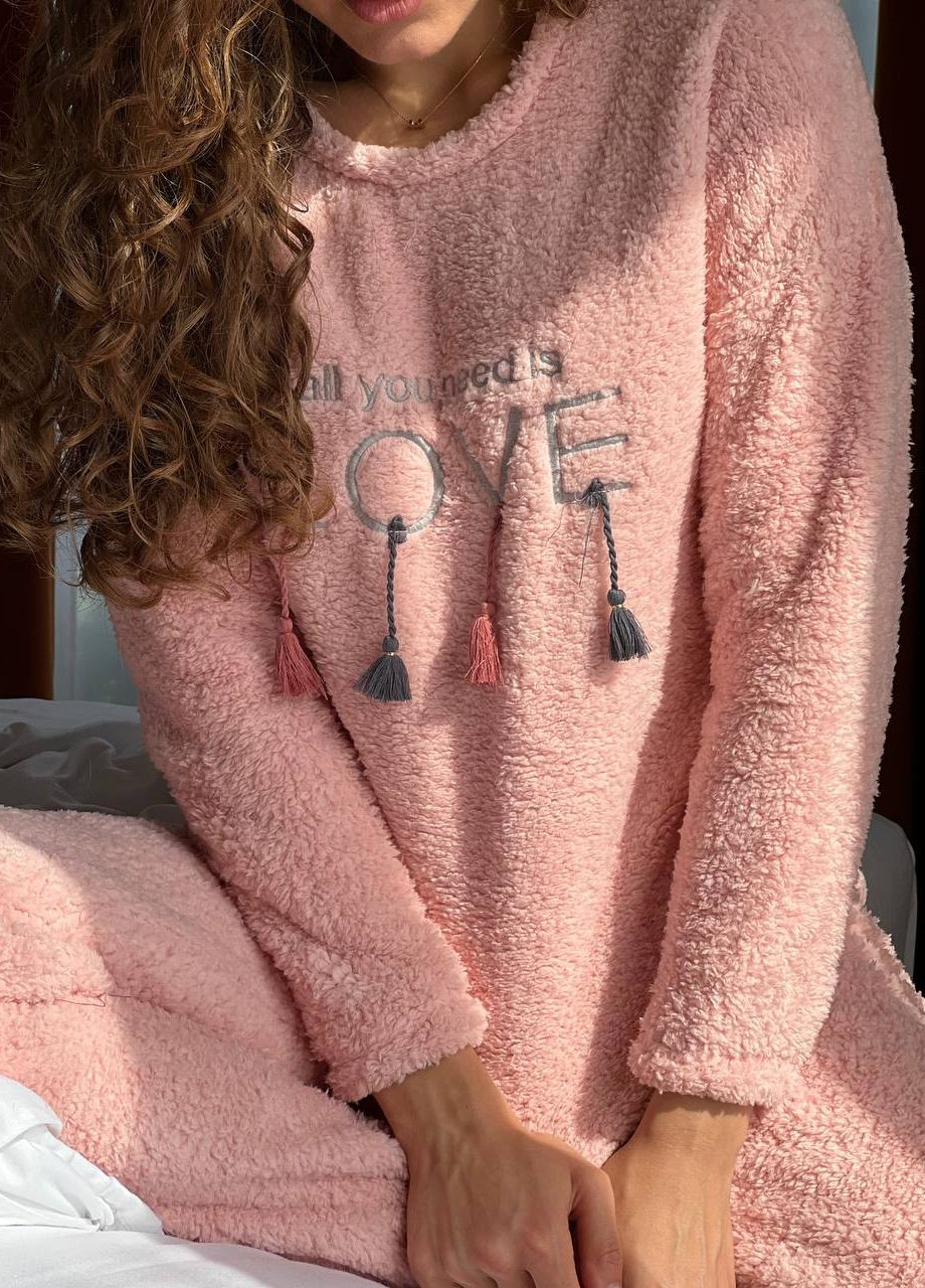 Рожева тепла піжама No Brand