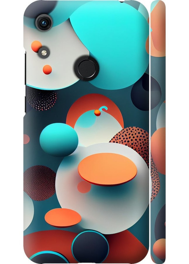 3D пластиковый матовый чехол 'Горошек абстракция' для Endorphone Huawei Honor 8A (258175126)