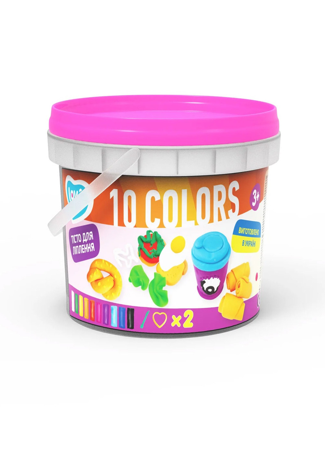 Набор для лепки с тестом "Ведерки мини для девочек" цвет разноцветный ЦБ-00206405 LOVIN'DO (259466029)